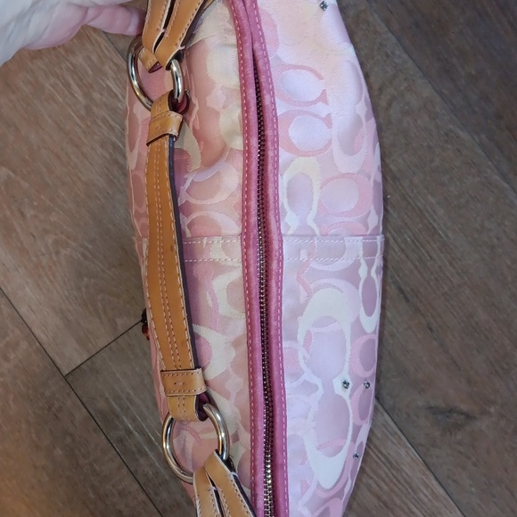 *Upcycled Coach Pink Y2k 1851 Ladybug Hobo Shoulder Bag 🐞💕 With Handtag - Picture 13 of 17